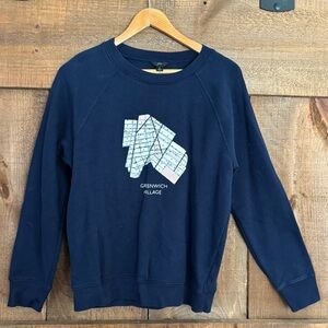 J. Crew Blue Graphic Sweatshirt Pullover